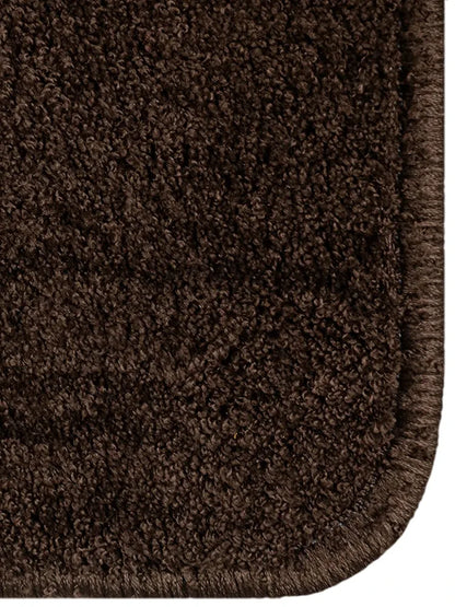 Saral Home Solid Neo Shaggy Yarn Durable & Washable Multipurpose Runner Colour Brown
