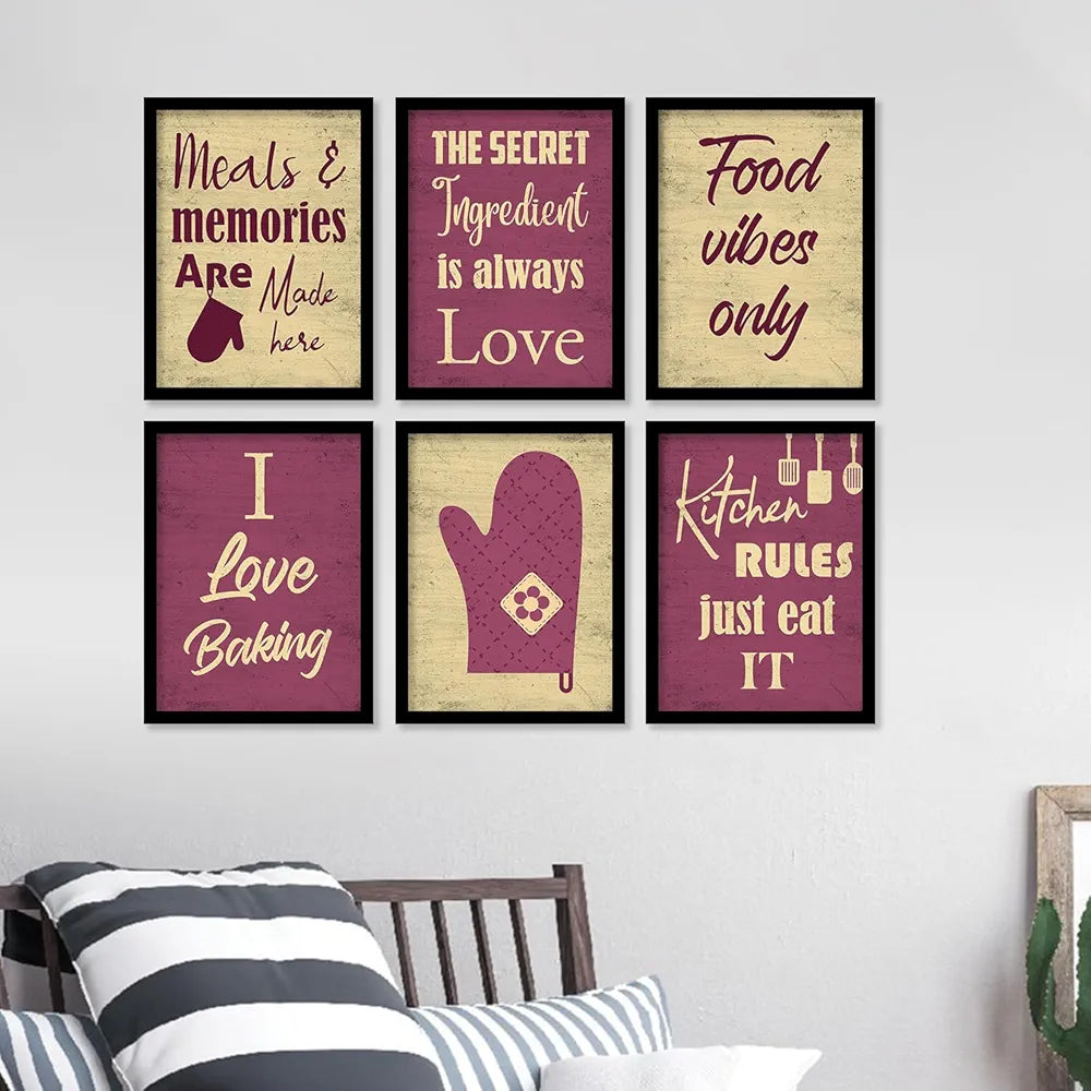 Kotart Restaurant Quotes Framed Posters for Kitchen Wall Decoration Kitchen 11