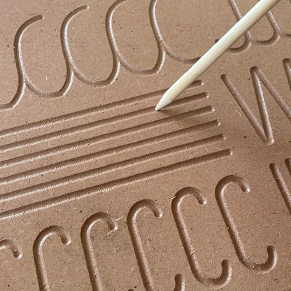 Mini Leaves Wooden Pattern Tracing Board | Beginner Tracing Board for Kids 2+ Years | Hand Writing Practise Board