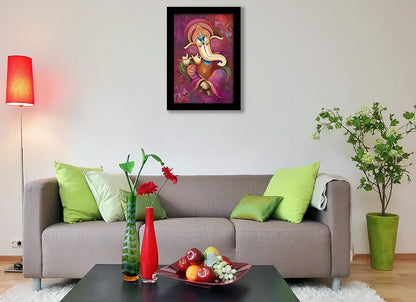 Lifehaxtore Ganesha Art Framed Painting