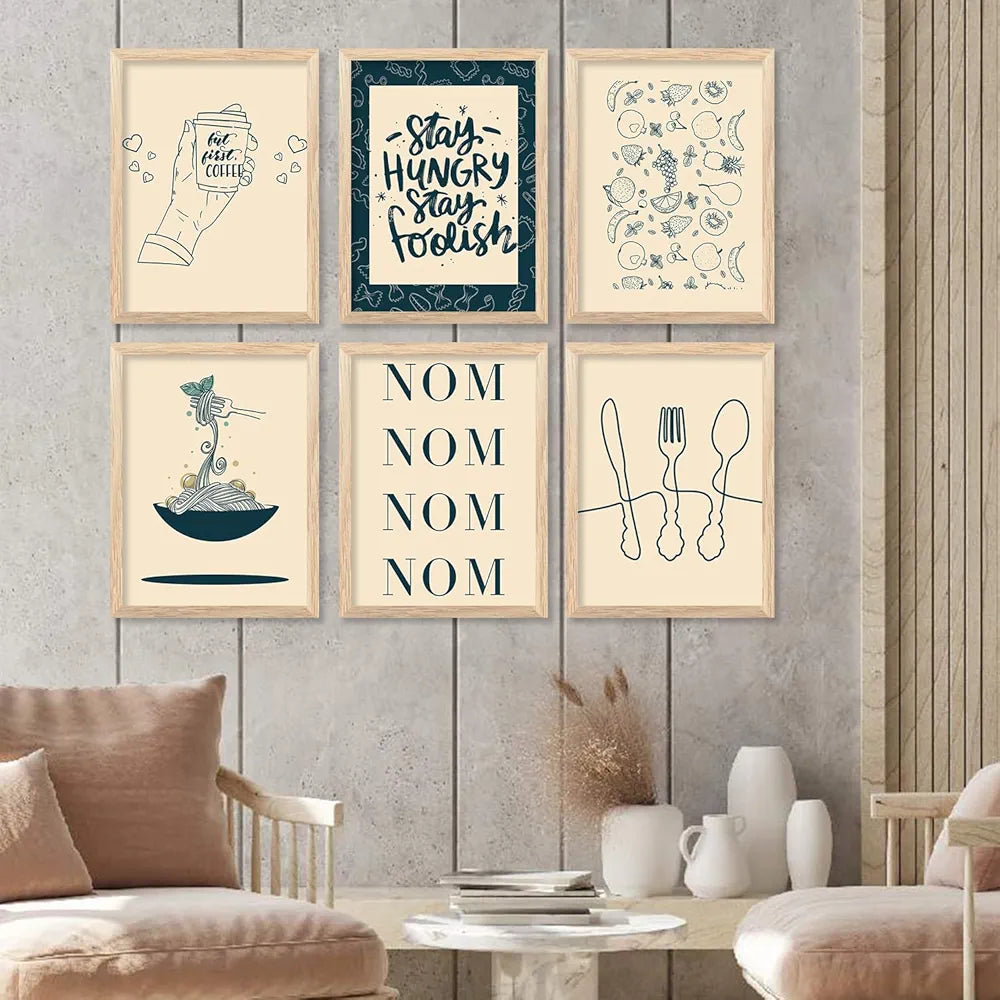 Kotart Restaurant Theme Digital Painting for Kitchen Restaurant Cafe Wall Decoration D