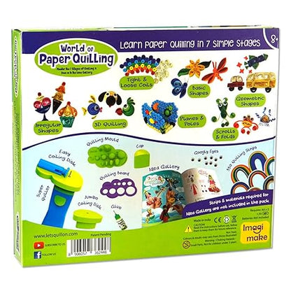 Imagimake Quill On Paper Quilling Kit for Beginners with Electric Quilling Tool 20+ Quilling Ideas