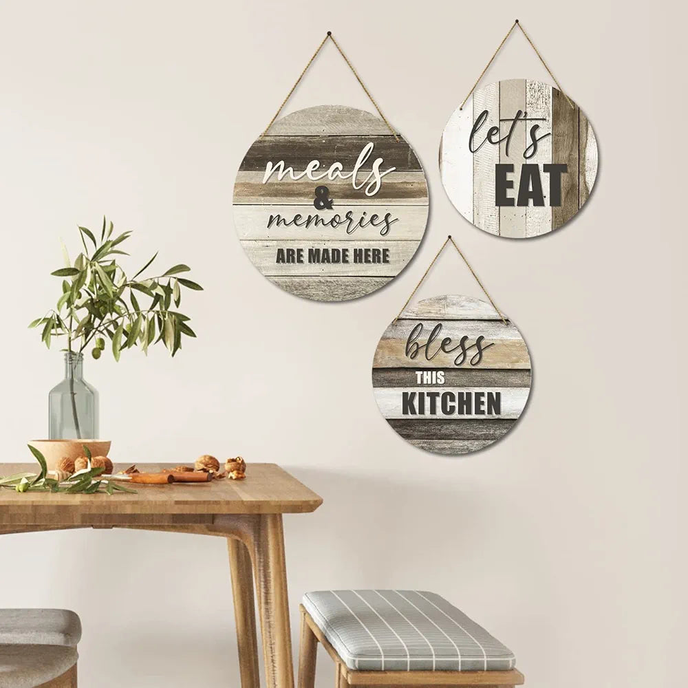 Kotart Wooden Wall Hanging Home Decor Items Meals & Memories