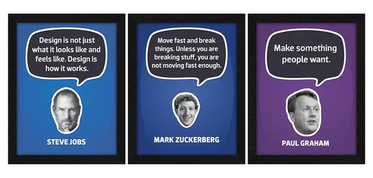 ArtX Paper Famous Motivational Quotes Wall Frames Set of 3