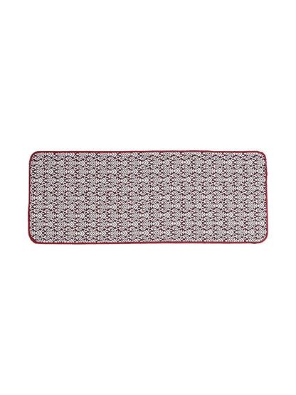 Saral Home Fleur Designer Soft Cotton Durable & Washable Multipurpose Runner Colour Red