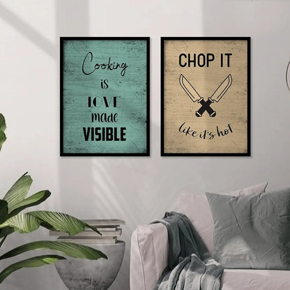 Kotart Restaurant Quotes Framed Posters for Kitchen Wall Decoration Kitchen 5