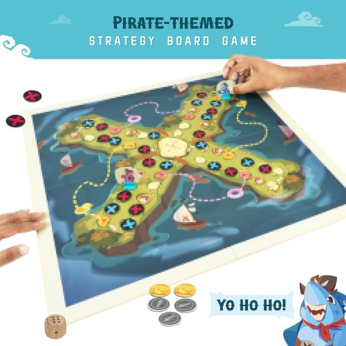 Bloomingo Board Game - Pirate's Paradise | Exciting Pirate Treasure Hunt Adventure Game for Kids & Adults