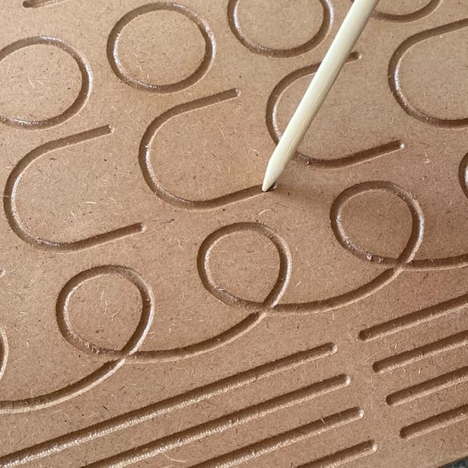 Mini Leaves Wooden Pattern Tracing Board | Beginner tracing Board for Kids 2+ Years | Hand Writing Practice Board 4 Patterns