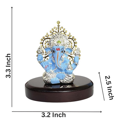 Gold Art India Lord Ganesha Idol Kalpavruksh Tree for Home Entrance Ganesh Ji Colour Blue
