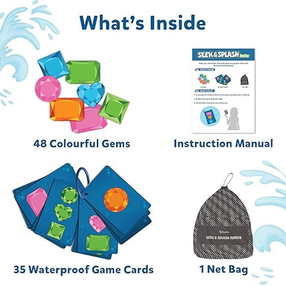 Skillmatics Seek & Splash Bath Toys Search and Find Gem Game Bathtub Baby Pool & Summer Toys