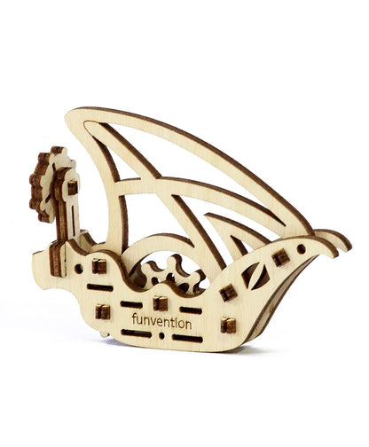 Funvention- for Little Scientist in Every Kid Fun Fidgets Ships Stem Learning 3D Puzzle Kit , Multicolor