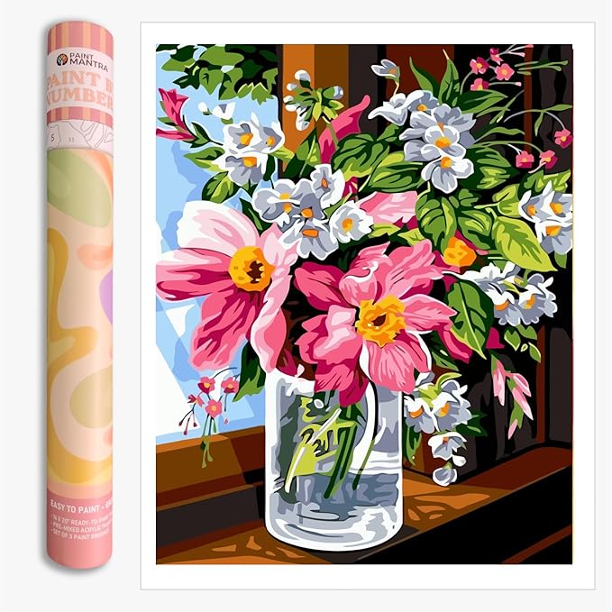 Paint Mantra Paint By Numbers Kit Premium Painting Kit In Gift Tube Packaging