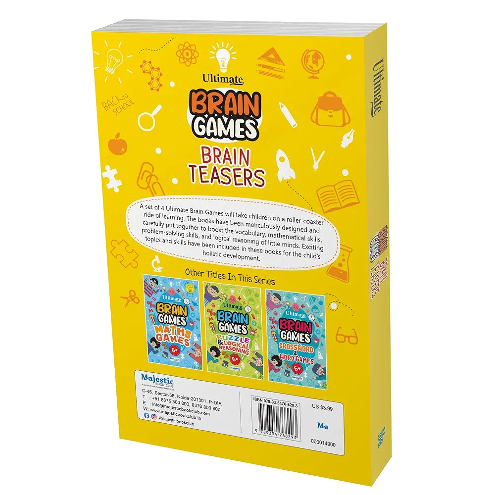 Brain Teasers for Kids  - Ultimate Brain Games: 120+ Stimulating Puzzles to Boost Problem-Solving and Critical Thinking Skills in children - | The Book Tree Books