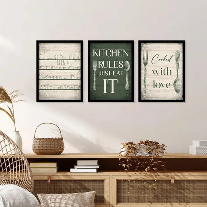 Kotart In This Kitchen Restaurant Quotes Posters with Frame for Kitchen