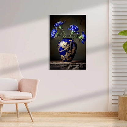 Kotart Blue Floral Modern Art Canvas Paintings for Bedroom Room Living Room Abstract Canvas Painting Style01