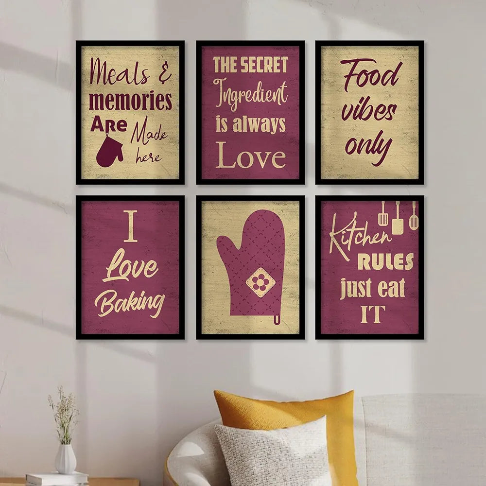 Kotart Restaurant Quotes Framed Posters for Kitchen Wall Decoration Kitchen 11