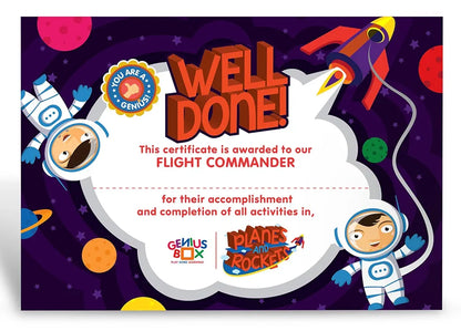 Genius Box Educational Toy for 5+ Year Age: Planes and Rockets DIY, Activity Kit, Learning Kit, Educational Kit, STEM Toy