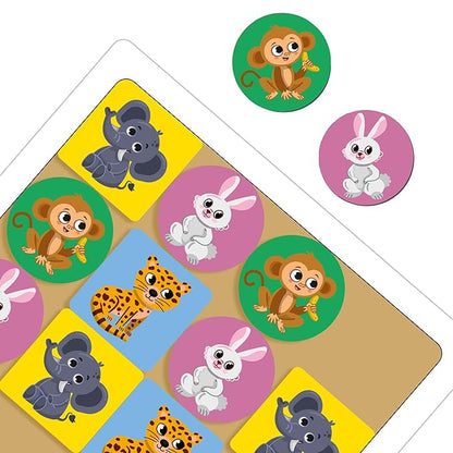 Mini Leaves Animal Wooden Sudoku Wooden Tic Tac Toe Game for Kids 4+ Age | 30 Games
