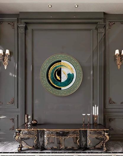 Livin'luxe Paintings Fish Abstract Modern Art Premium Sparkle Lamination Golden Slim Frame Large Size GRM-17