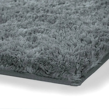 Luxe Home International Microfiber Bath Mat Super Soft Non Slip Vegas Rectangular Mats 60x90 cm Colour Grey