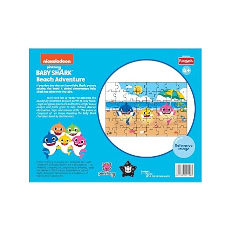Funskool Baby Shark Beach Adventure Educational 48 Pieces Puzzle Toy