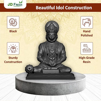Jd Fresh 4.5 Inch Bajrangbali Statue with Gada - Black