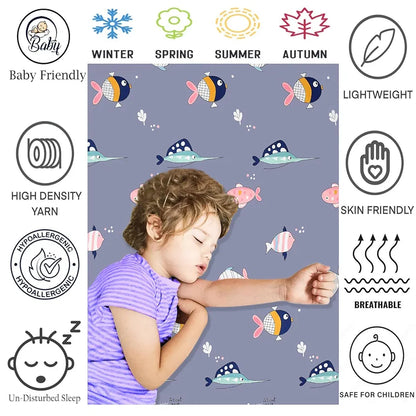 Fresh From Loom Bed Sheet Cartoon Printed Double Bedsheets King Size with 2 Pillow Cover 144 TC Grizzlies