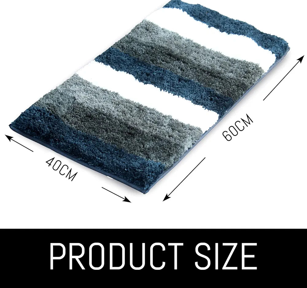 Luxe Home Bath Mat Super Soft Microfiber Non Slip Jericho Bathroom mats 40x60 cm Colour Forest Green