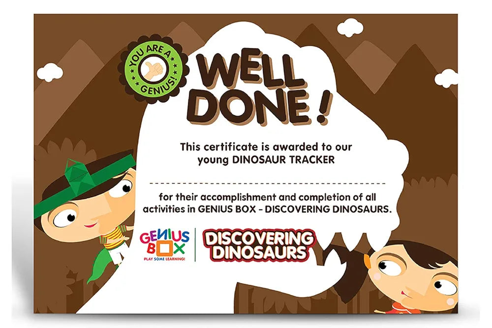 Genius Box - Play some Learning Educational Toy for 5+ Year Age: Discovering Dinosaurs DIY, Activity Kit, Learning Kit, Educational Kit, STEM Toy 16 Activity Kit