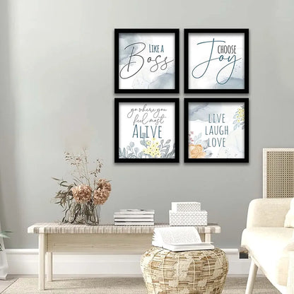 Kotart Like A Boss Motivational Wall Frames for Home and Office Set of 4