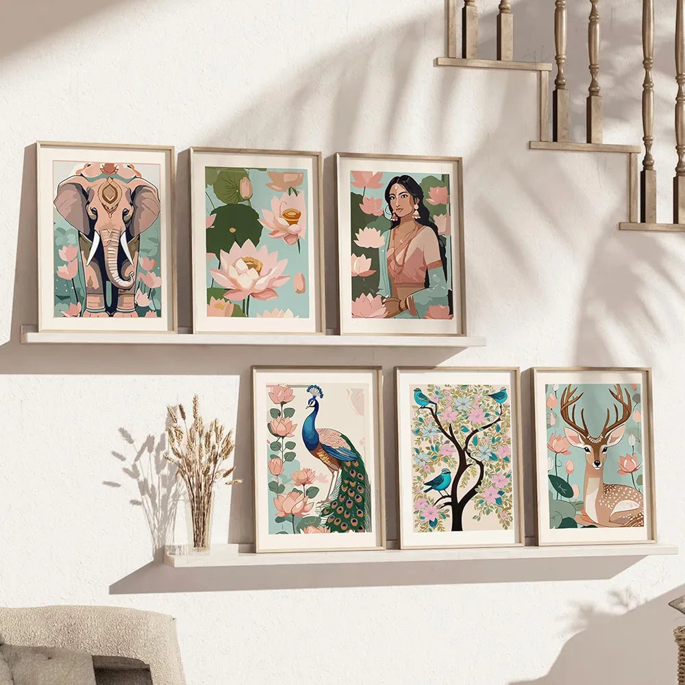 Kotart Traditional Indian Inspired Wall Art Prints for Home and Office Decor A