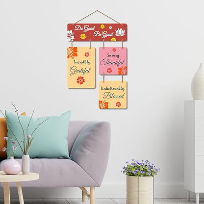 Artvibes Do Good Be Quotes Decorative Wood Wall Hanger for Home | Artworks Decoration | Modern Wooden Designer