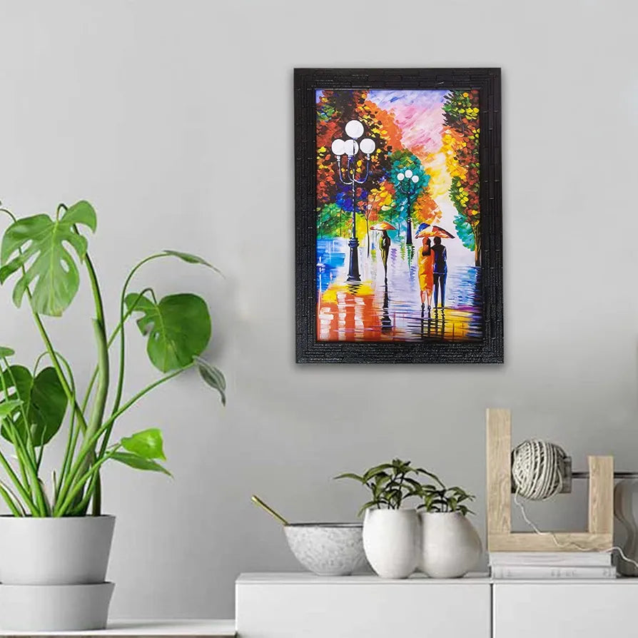 Lifehaxtore Abstract Art Wooden Framed Painting Zen Modern Art - Model 2