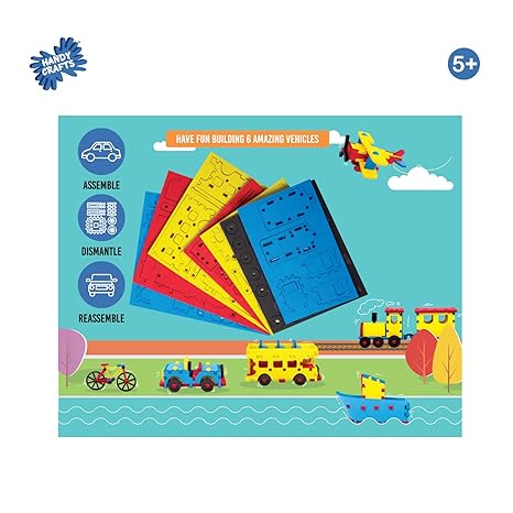 Funskool Handycrafts Foam Vehicles Make 6 Different Vehicles Learn 25+ Interesting Facts Arts and Craft