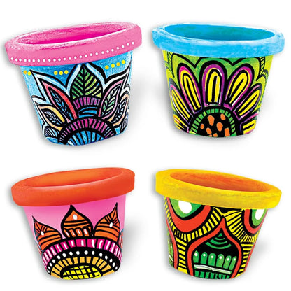TOYKRAFTT Pot Painting Kit Mandala Designs, Art & Craft for Kids 7+ Years, Gifts for Girls Boys, Terracotta Bonanza