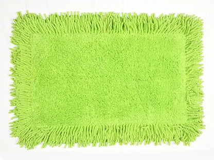 Saral Home Cotton Green Shaggy Mat