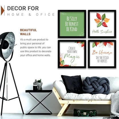 Kotart Be Silly Painting for Wall Decoration Frames for Wall Decor Set of 4