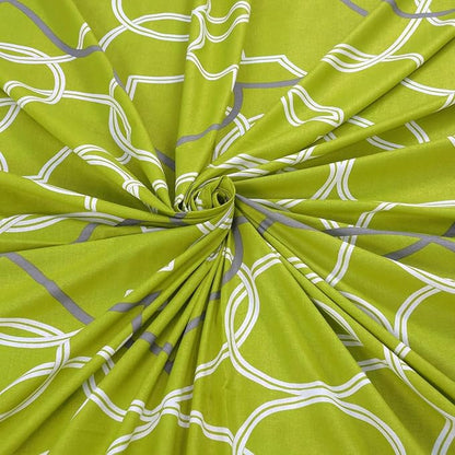 Huesland by Ahmedabad Cotton 144 TC King Size Bedsheet Cotton with 2 Pillow Covers | Green & Grey