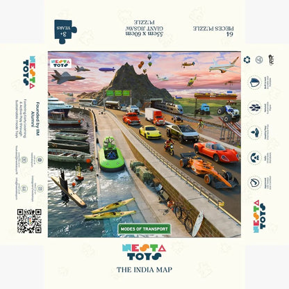 NESTA TOYS - Floor Puzzle & Game - Modes of Transport, Jigsaw & Toddler Puzzles, Educational Toy, Gifts for Boys & Girls Ages 3, 4, 5, 6, 7 