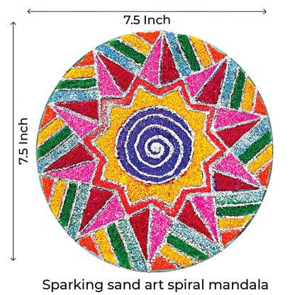 Toykraftt : Sand Art Kit Rangoli Mandala, Sand Art Activity Kit For Kids, Art And Craft, Gift Item For 6 Year Olds  - Multicolor
