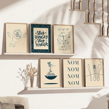 Kotart Restaurant Theme Digital Painting for Kitchen Restaurant Cafe Wall Decoration D