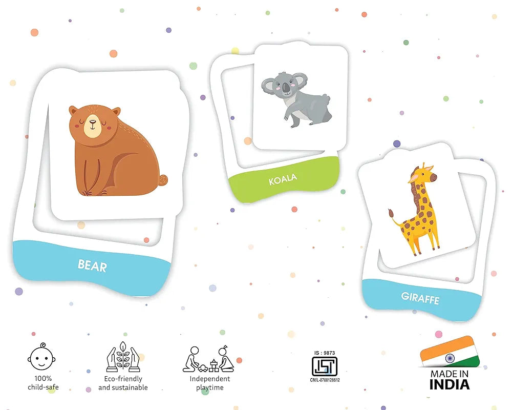 Popcorn Games & Puzzles Learning Puzzles Jungle Animals for Kids |Improves Focus, Memory,Logic & Fine Motor Skills with 50 Pieces