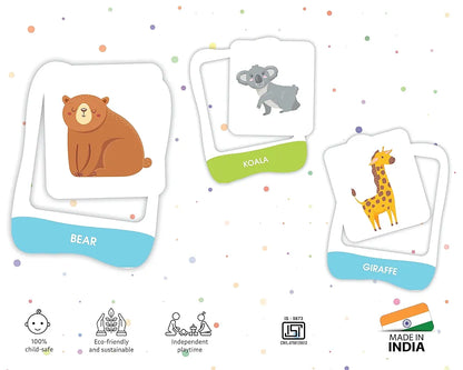 Popcorn Games & Puzzles Learning Puzzles Jungle Animals for Kids |Improves Focus, Memory,Logic & Fine Motor Skills with 50 Pieces