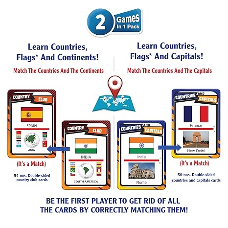 Funskool Games Travel Country Family Games Strategy Board Game Toys for Kids