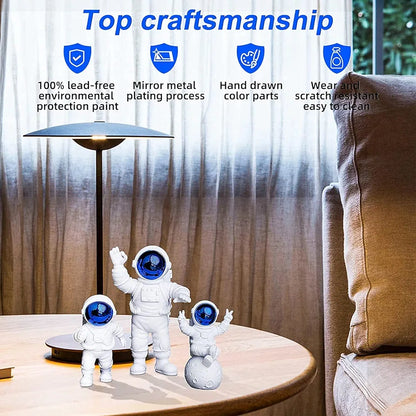 Street27 Polyvinyl Chloride 3Pcs Astronaut Action Figurine Home Decor