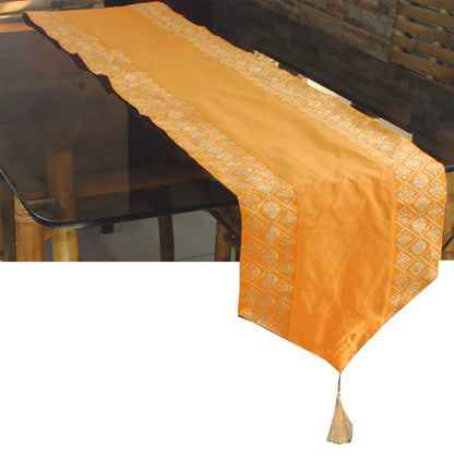 Pink Parrot designer Durable Dopian Silk Table Runner Colour Multicolour