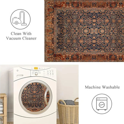 Ishro Home 3d Jet Multi Printed Carpet Rug Runner And Carpets For Bedroom Colour Rustique Night  5x7 Feet