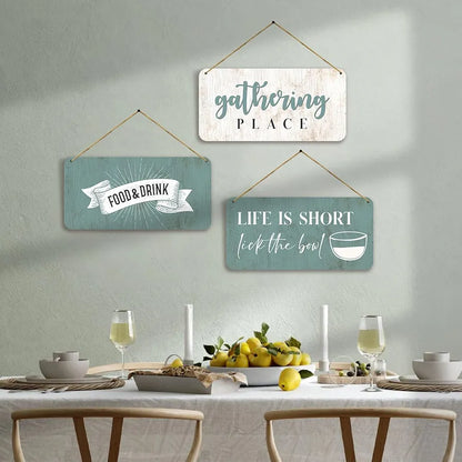 Kotart Kitchen Quotes Wooden Wall Art Hanging for Restaurant Bar Dianing Area 3