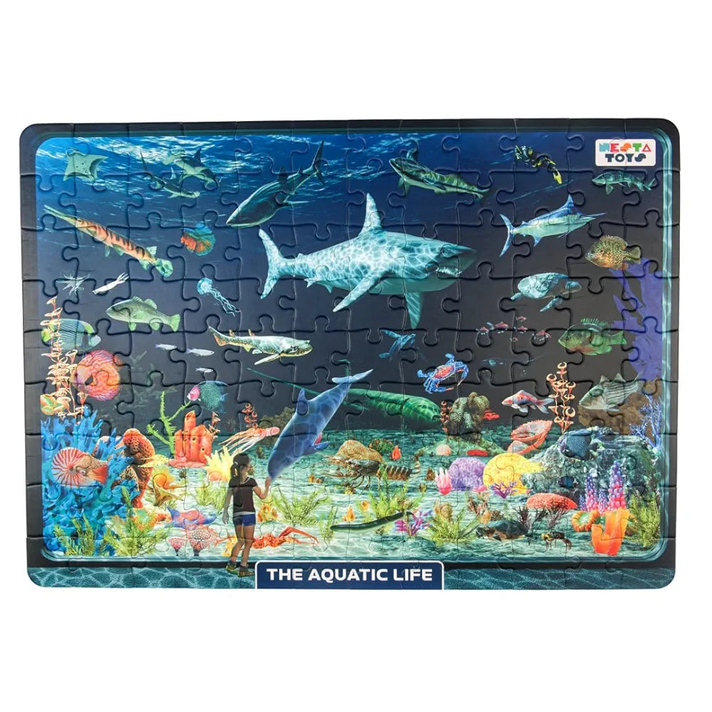 NESTA TOYS - Floor Puzzle & Game, Aquatic Life Jigsaw Puzzle, Educational Toy, Gifts for Boys & Girls Ages 6 to 14 | Learning Toys | 108 pcs, 70 x 50 cm