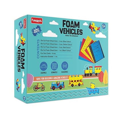 Funskool Handycrafts Foam Vehicles Make 6 Different Vehicles Learn 25+ Interesting Facts Arts and Craft